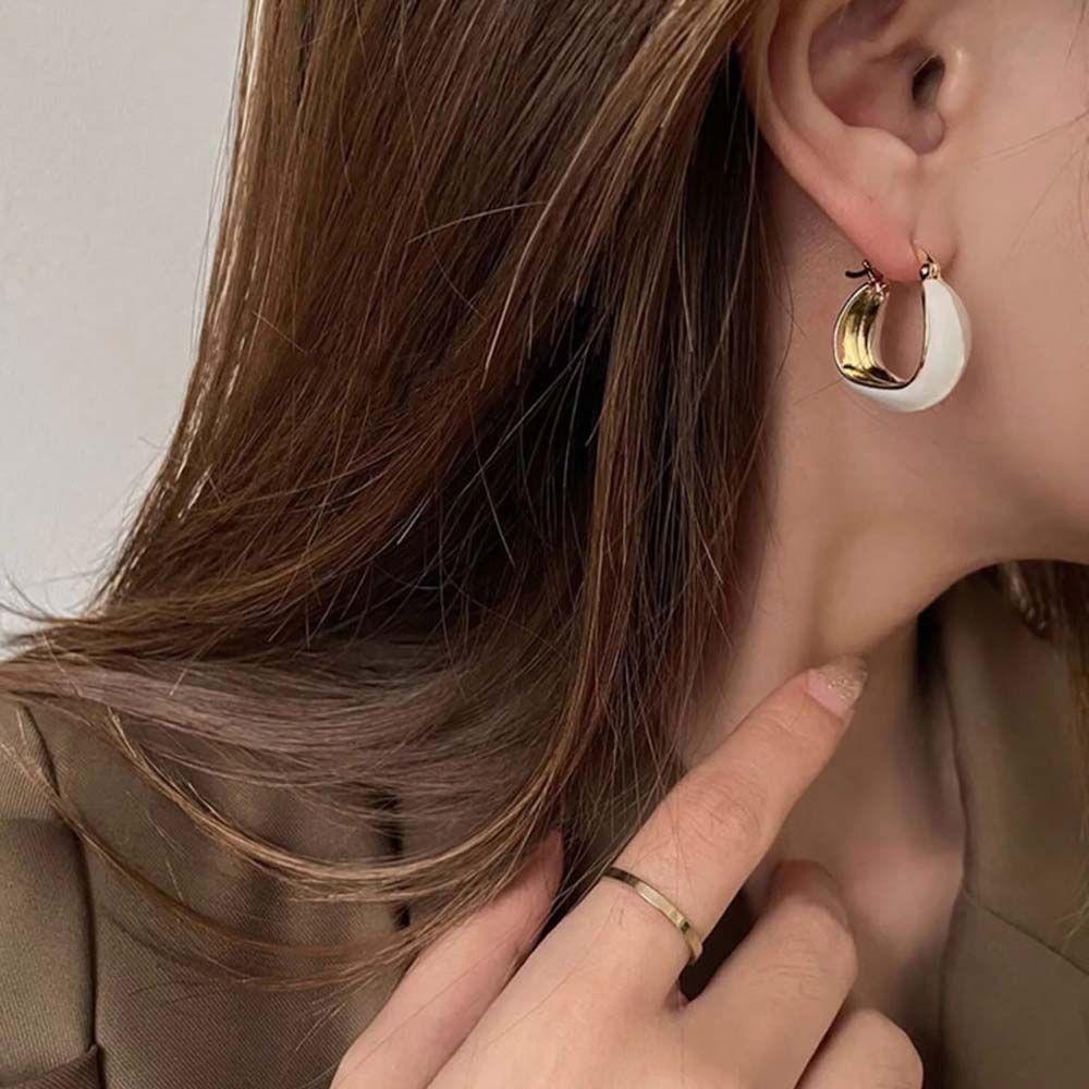 Bông Tai Hình Chữ C Phong Cách Hàn Quốc Dành Cho Nữ