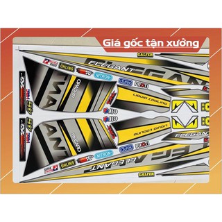 Ten rời xe Elegant 50 dán xe đen 2016