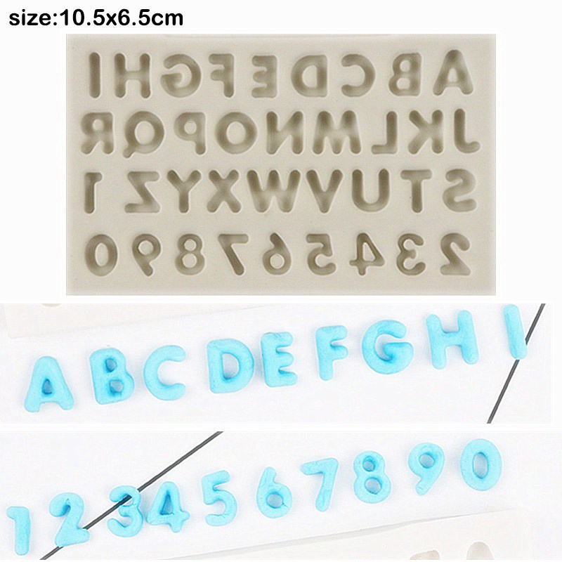Khuôn Silicone Làm Bánh & Socola Hình Chữ Cái & Số DIY