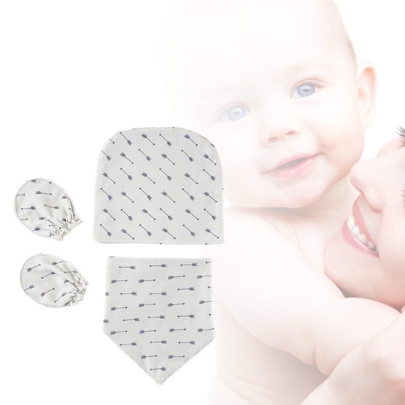 Bộ đạo cụ chụp hình cho bé sơ sinh gồm găng tay + mũ nồi + yếm mềm