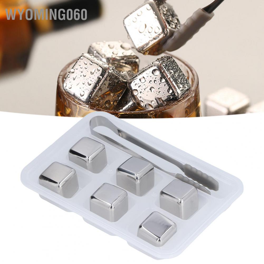 Set 6 viên đá vĩnh cửu bằng thép không gỉ bền bỉ tiện lợi