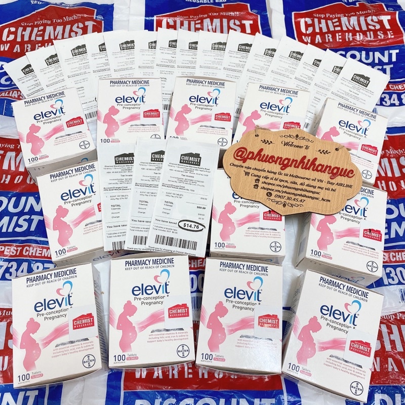 ELEVIT VITAMIN BẦU VÀ VITAMIN SAU SINH - HÀNG CÓ BILL MUA TẠI ÚC