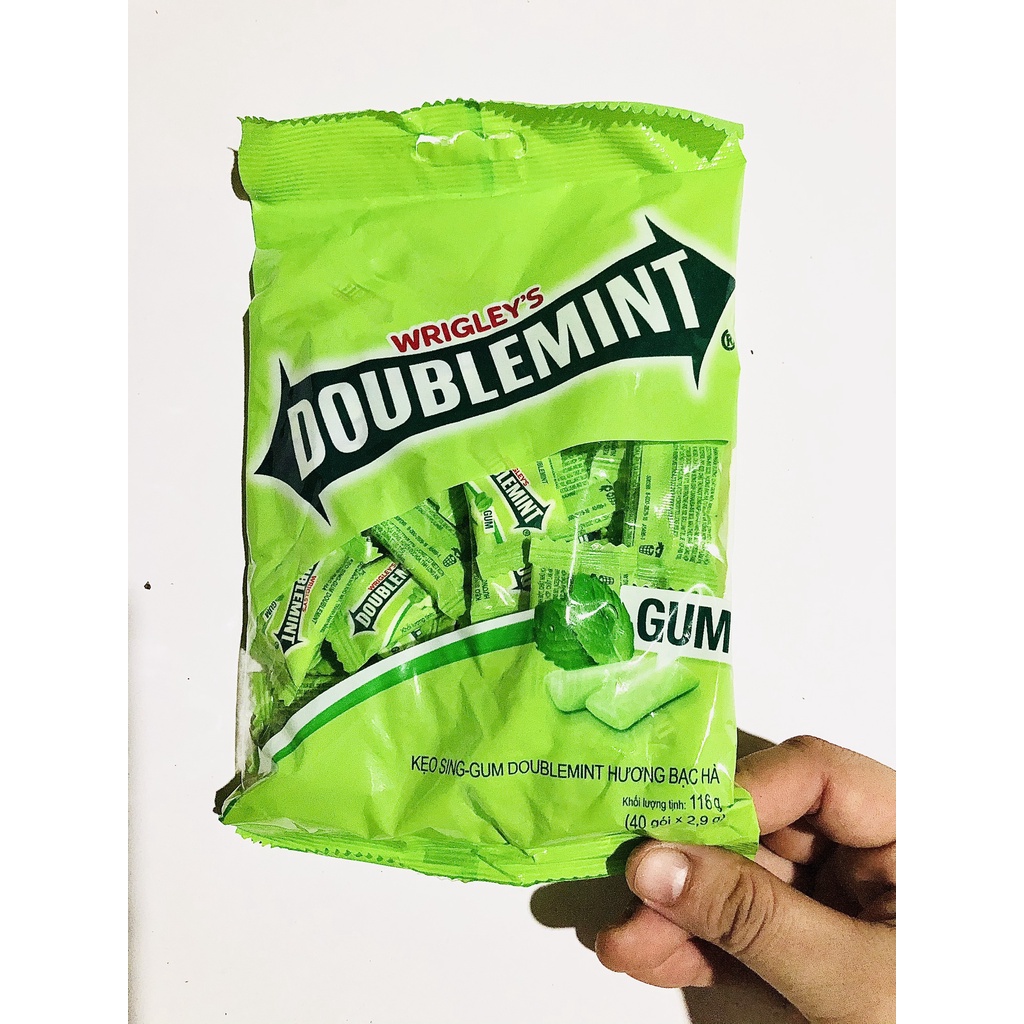 Kẹo cao su Singgum doublemint hương bạc hà túi 116g  thơm mát