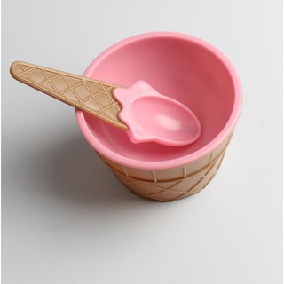 1 Chén Đựng Kem Hình Cây Kem Cho Cặp Đôi