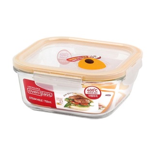 Hộp thuỷ tinh chịu nhiệt vuông steam hole 750ml lock&lock - llg224t