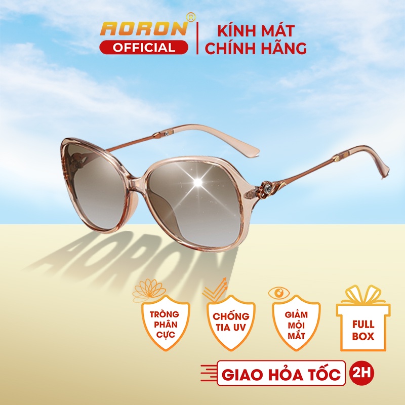 Kính Nữ Thời Trang Phân Cực Đổi Màu Chống Tia UV, Chống Chói Đi Biển AK006 AORON