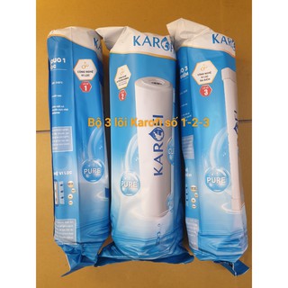 COMBO 4 LÕI LỌC NƯỚC HIỆU KAROFI ( 2 lõi số 1, 1 lõi 2, 1 lõi 3)