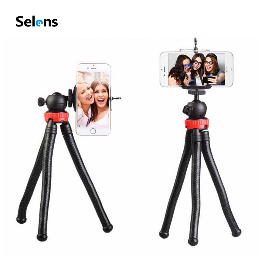 Chân đứng Tripod Selens mini hình bạch tuộc kèm kẹp camera cho điện thoại chất lượng cao