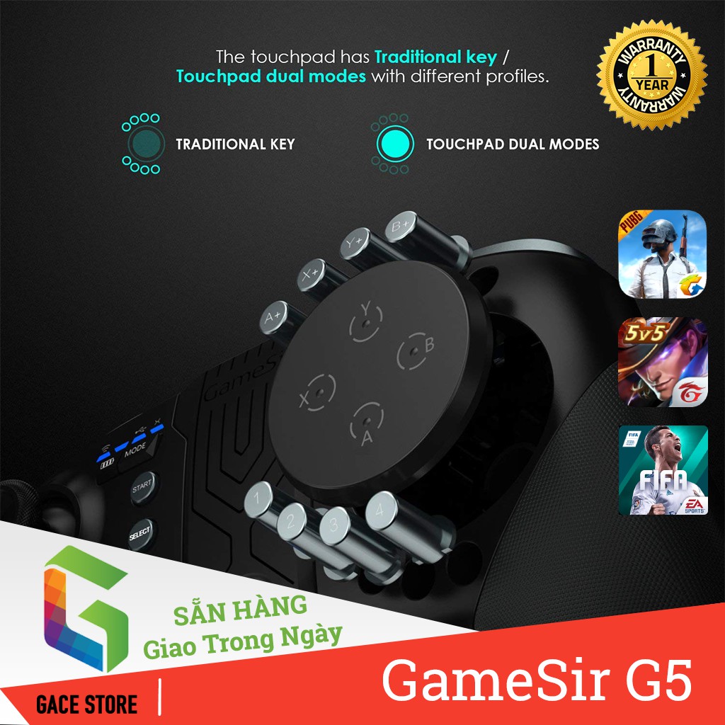 GameSir G5 | Tay Cầm Chơi Game Liên Quân