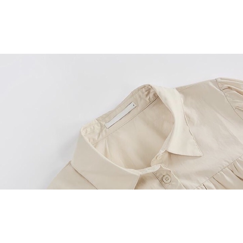 Aome - Set áo gilet + Áo sơ mi babydoll + Chân váy tennis
