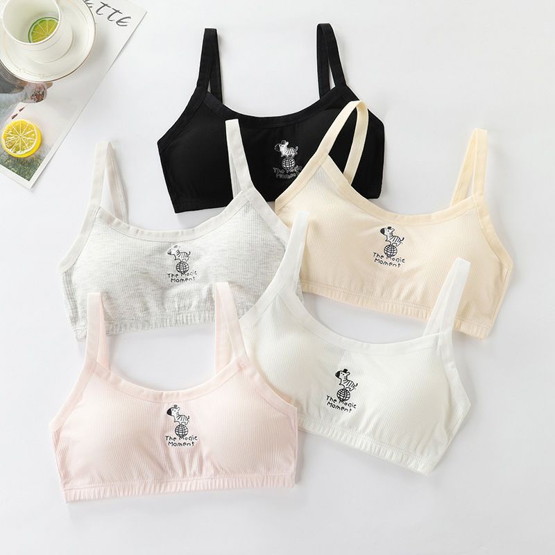 Áo lót cho bé gái có thể tháo lót cotton hình ngựa siêu mềm mát, áo ngực học sinh Maruka Fashion freesize 36-45kg
