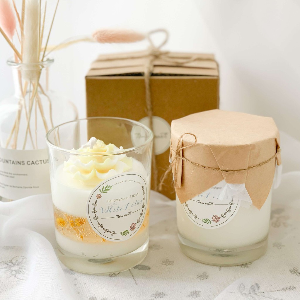 Nến Thơm Hoa Ly White Lotus - Flower and Handmade Candle