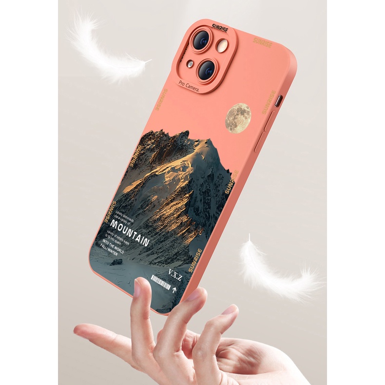 Ốp Điện Thoại Viền Vuông In Hình Núi Senery Cho VIVO Y15A Y15S T1 5G T1X Y02S Y21S Y21A Y21S Y33S Y12S Y11S Y12A Y01 Y1S Y20s Y20A