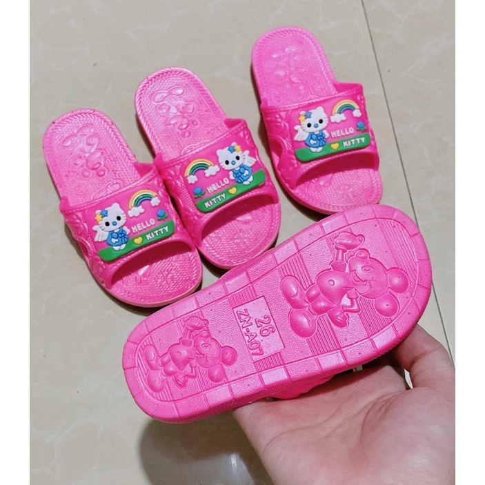 dép trẻ con bé gái chú mèo hello kitty hồng siêu cute