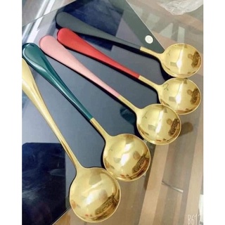 Combo 5 Thìa, Dĩa mạ vàng