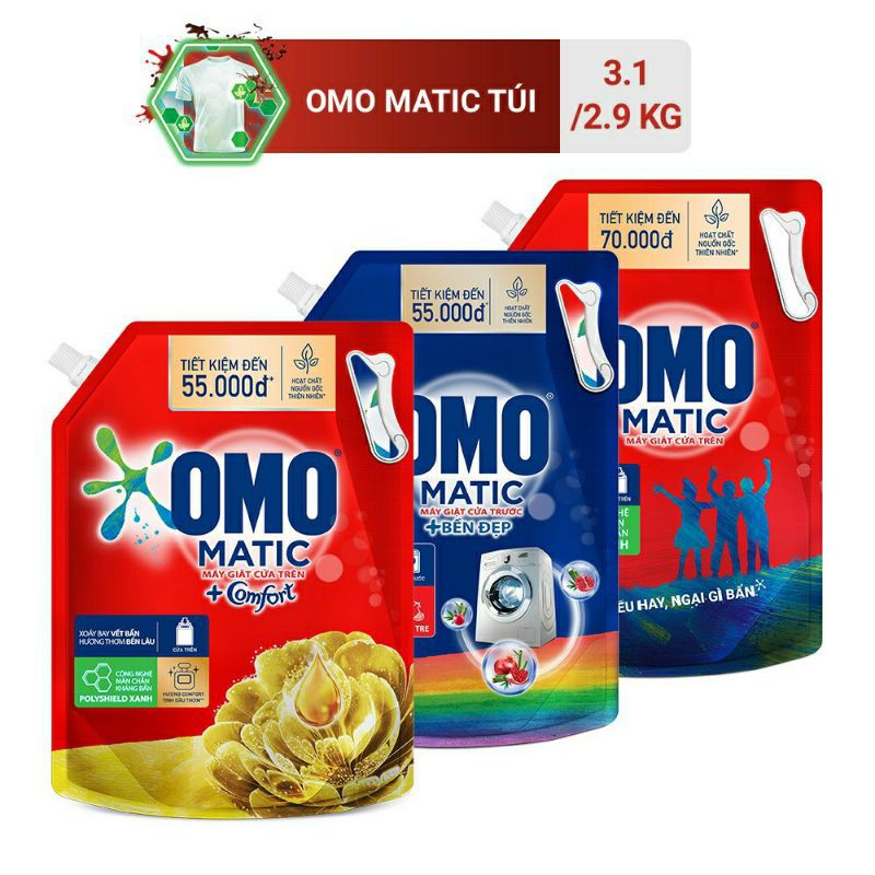 Nước giặt OMO Matic Comfort tình dầu thơm(2'9kg)(mẫu mới)