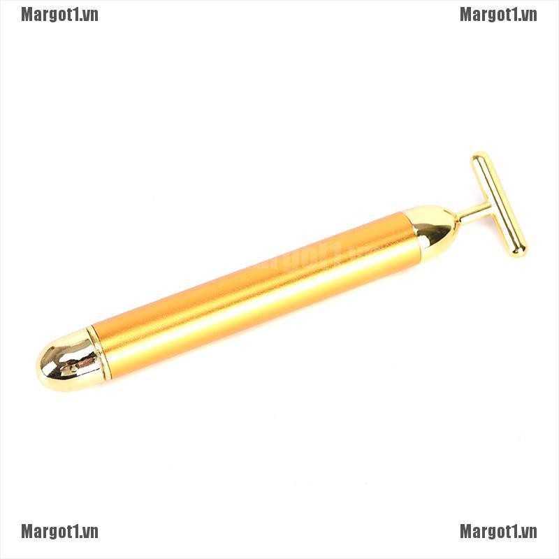 [Margot] 24k Gold Beauty Bar Facial Roller Face Skin Vibration Skincare Massager Device [VN]