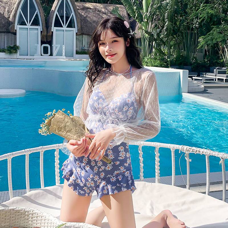 Đồ bơi Nữ Áo tắm đương đại Thép Stroke Đồ bơi ba mảnh Mới Cover Thịt Mùa hè Áo tắm tươi nhỏ Daisy Đồ bơi gợi cảm | BigBuy360 - bigbuy360.vn