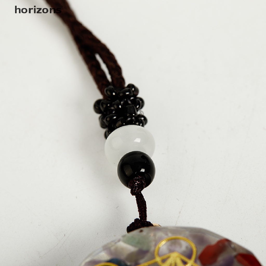 [horizons] Mặt Vòng cổ Đá Chakra Năng Lượng Tự Nhiên Mang Lại May Mắn
