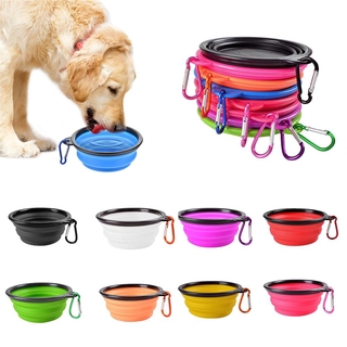 Pet Bowl Dog Cat Bowl 350ML Silicone Folding Bowl đồ dùng cho thú cưng