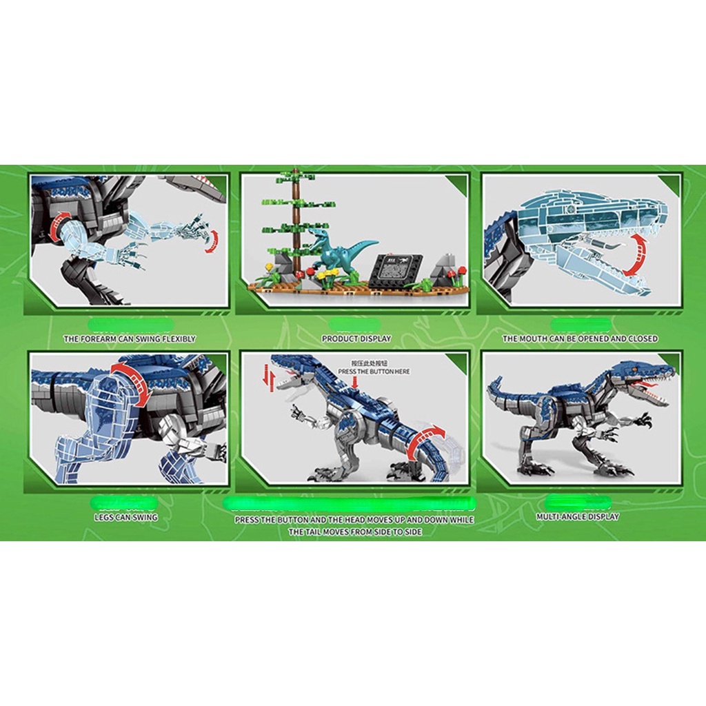 1678 Khối Lắp Ráp Khủng Long MOC Baryonyx Cho Bé Mới
