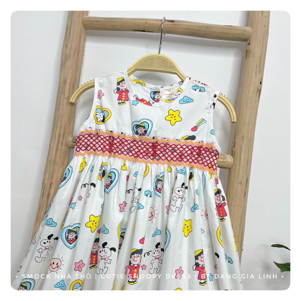 Váy đầm bé gái + Hình thật + hình mẫu mặc [ 💝 SIÊU CUTE ] đầm smock sát nách hoạ tiết hoạt hình