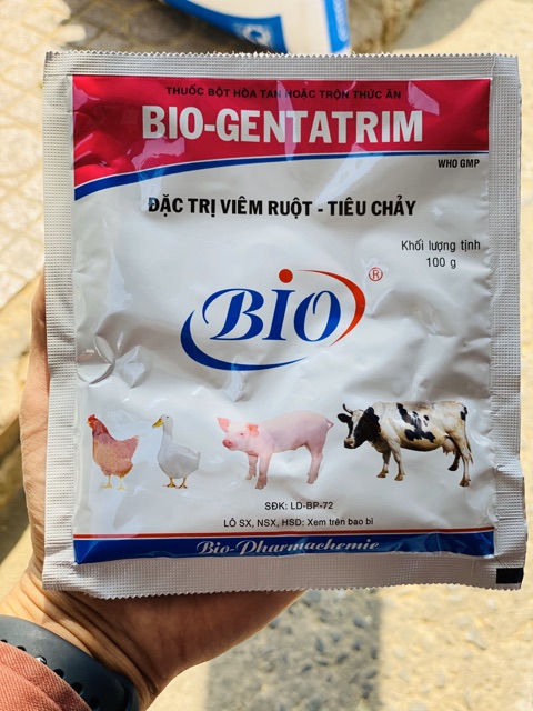 BIO GENTATRIM CHUYÊN TRI VIÊM RUỘT, TIÊU CHẢY TRÊN VẬT NUÔI.