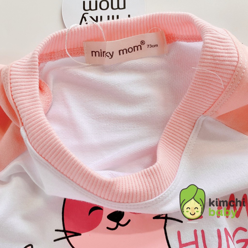 Bộ Nỉ Da Cá Minky Mom Họa Tiết Động Vật Dễ Thương Chính Hãng Túi Zip Cho Bé Trai Bé Gái MKM27