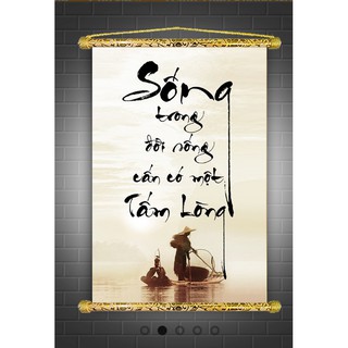 Tranh Liễn  -Tranh  Thư Pháp  – Vải canvas cao cấp nẹp sáo gỗ tự nhiên nhiều mẫu thiết kế-  GIÁ XƯỞNG