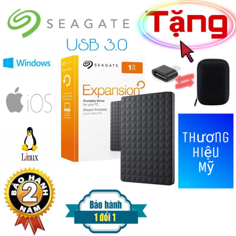 Ổ cứng di dộng 160gb/250gb/320gb/500gb/750gb/1tb-Tặng túi chống sốc