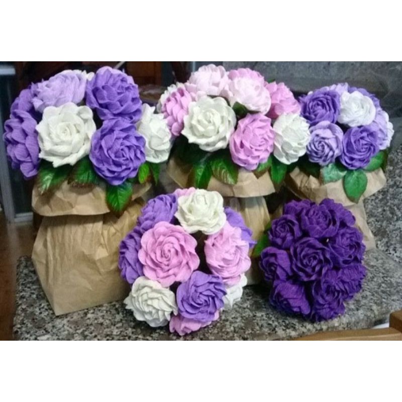 Giấy nhún nhăn xốp cuộn dài 50cm làm handmade, đồ thủ công, hoa giấy hoa giả nhiều màu