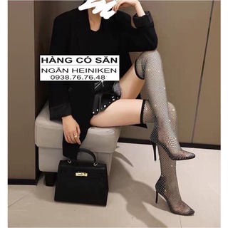 Bốt lưới đính đá siêu lấp lánh