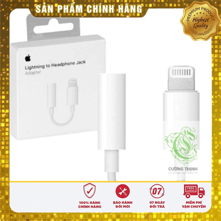 [ Giá siêu rẻ,chính hãng 100% ] Cáp chuyển Lightning sang 3.5 mm ZIN bóc máy