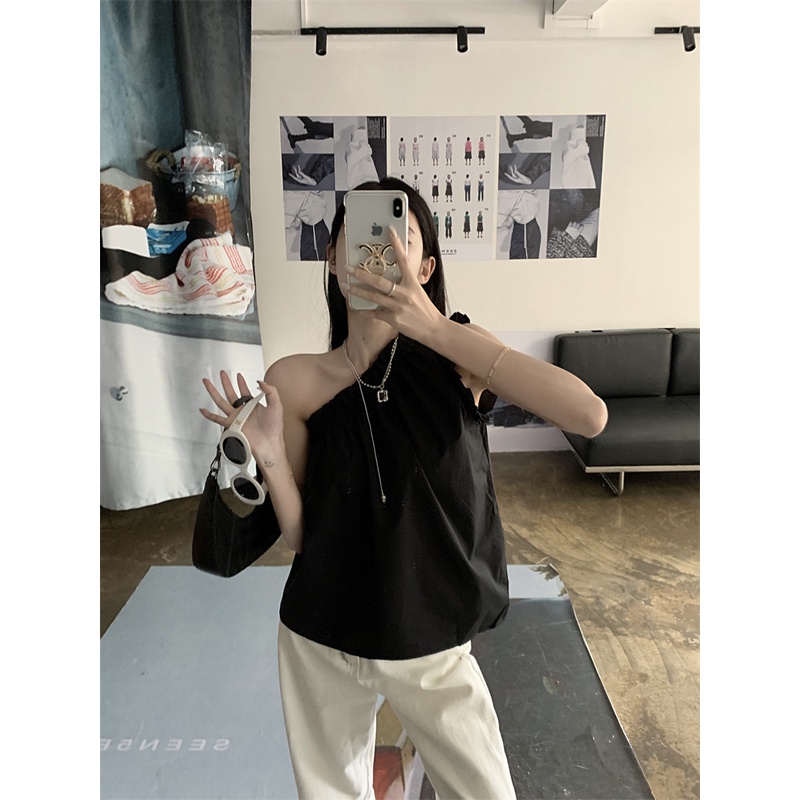 Áo Croptop Sát Nách Phối Ren Hoa Thiết Kế Hợp Thời Trang