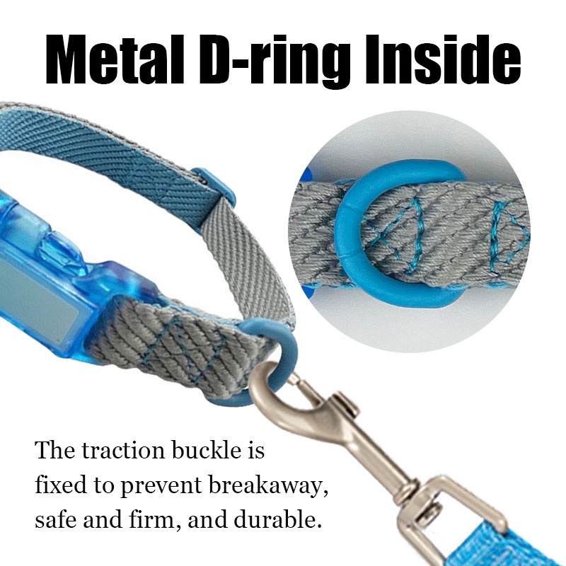 HamshMoc Vòng Cổ Chữ D Bằng Kim Loại Mềm Chống Thất Lạc Có Thể Điều Chỉnh Cho Thú Cưng Cỡ Nhỏ / Vừa / Lớn