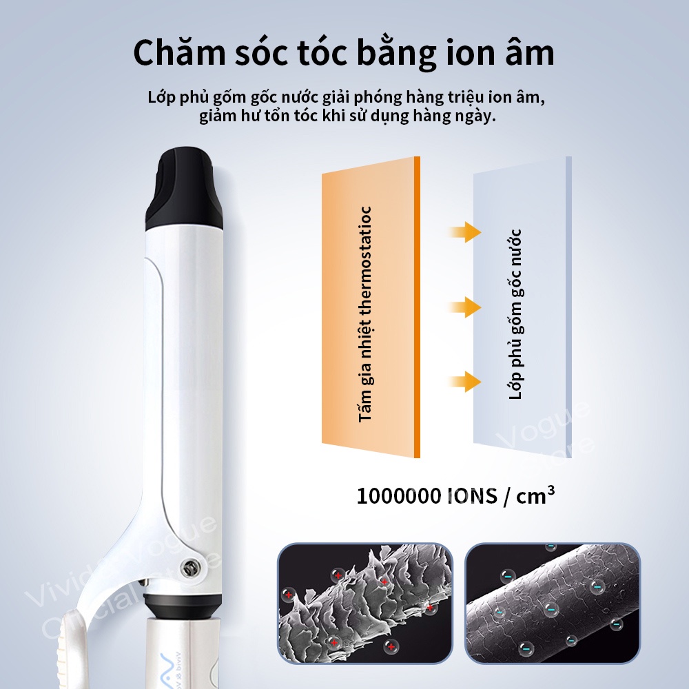 Máy uốn tóc xoăn VIVID&VOGUE VAV235/ VAV236 cầm tay phiên bản mới