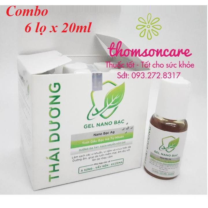 Combo 6 lọ Nước rửa tay khô mini Thái dương lọ 20ml - nhỏ gọn, tiện bỏ túi mang theo, sát khuẩn y tế nhanh