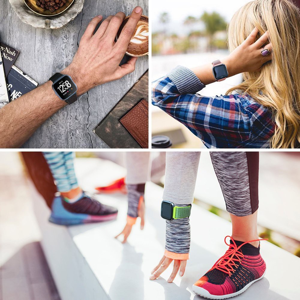 Dây đeo đồng hồ bằng nylon mềm thay thế cho đồng hồ thông minh Fitbit Versa / Fitbit Versa 2 / Fitbit Versa Lite