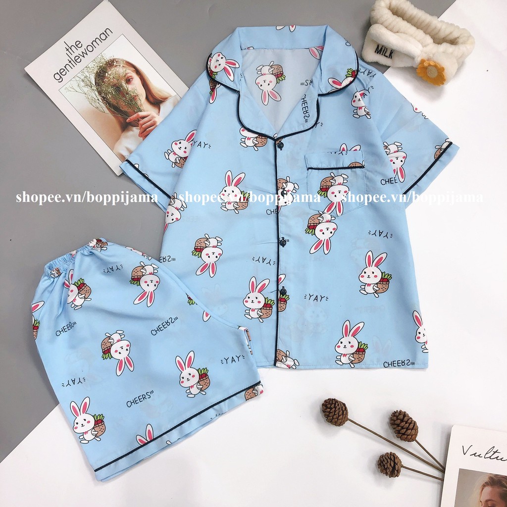 Bộ Ngủ Cộc Tay Nữ, Set Đồ Bộ Pijama Mặc Nhà Chuẩn Kate Loại 1 | BigBuy360 - bigbuy360.vn