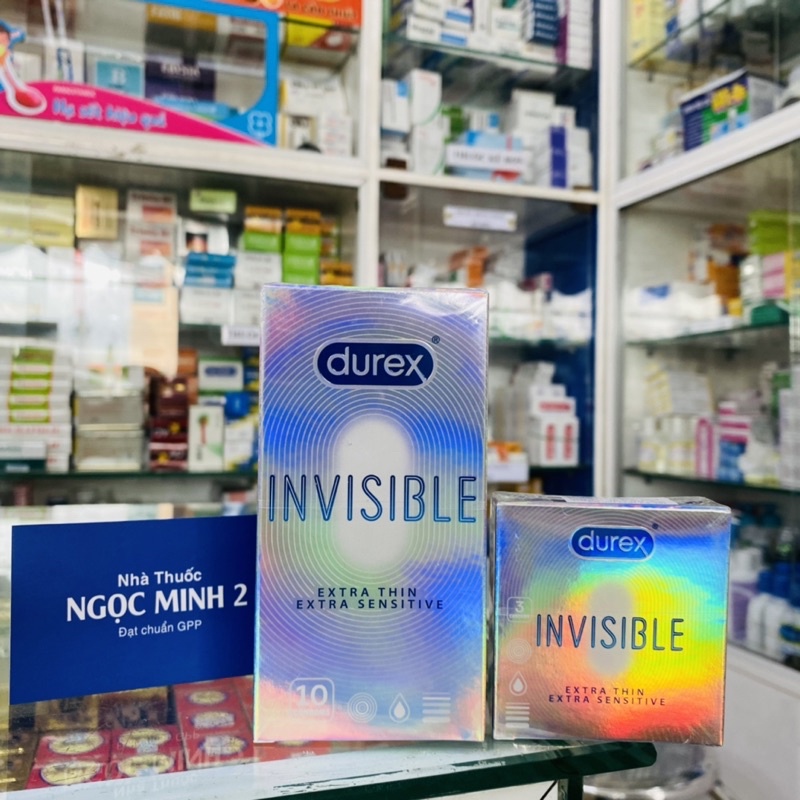 ✅  Bao Cao Su Durex Invisible Extra Thin Sensitive Siêu Mỏng-Cảm Giác Chân Thật