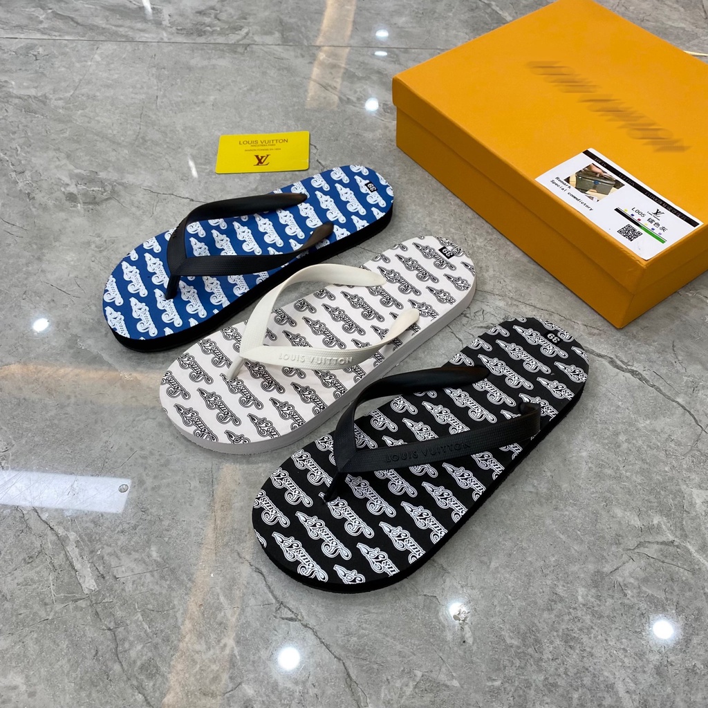 Dép xỏ ngón lv tông dior hoa kẹp luiisvuitonn họa tiết đế cao su dày cao cấp thời trang đi biển domiho hottrend 2022