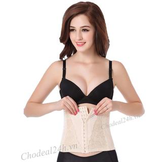 Gen Nịt Bụng Định Hình Eo Thon Thẳng Cột Sống Vải Ren