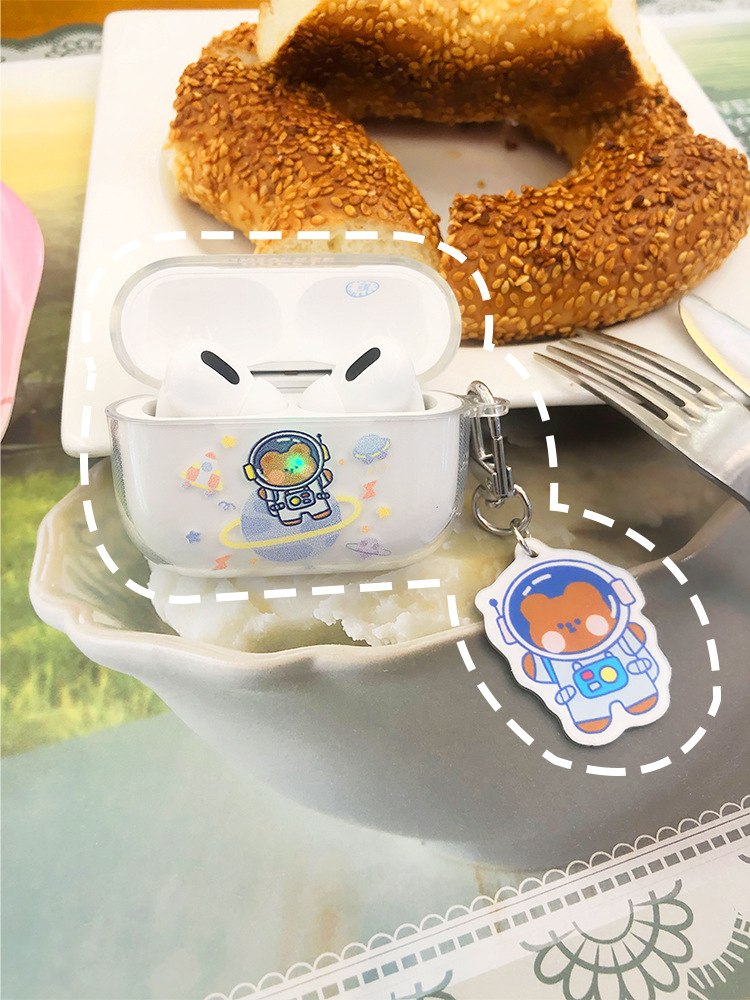 Vỏ Bảo Vệ Hộp Sạc Tai Nghe Airpods 1/2 Pro3 Hoạ Tiết Hành Tinh Xinh Xắn