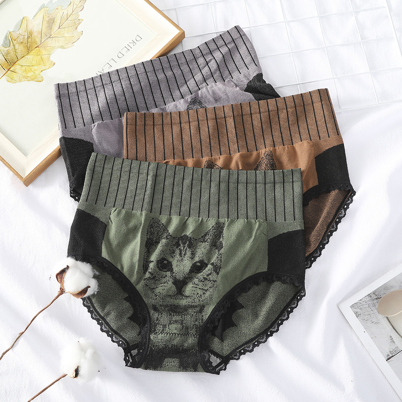Quần lót Levao lưng cao phối ren quyến rũ dành cho nữ