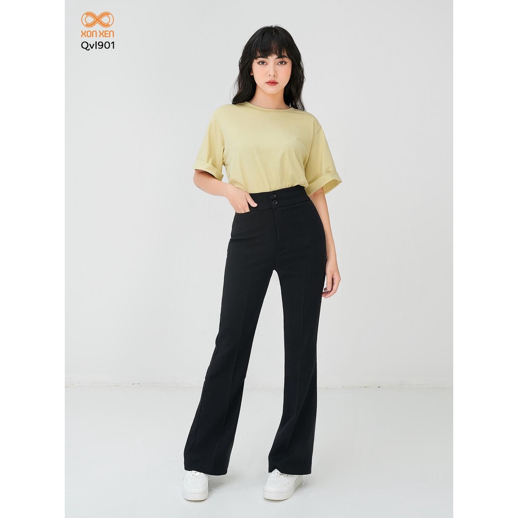Quần tây nữ Quần tây ống loe 2 nút đôi chất vải cao cấp XONXEN SHOP HUẾ size s m l xl mã 901