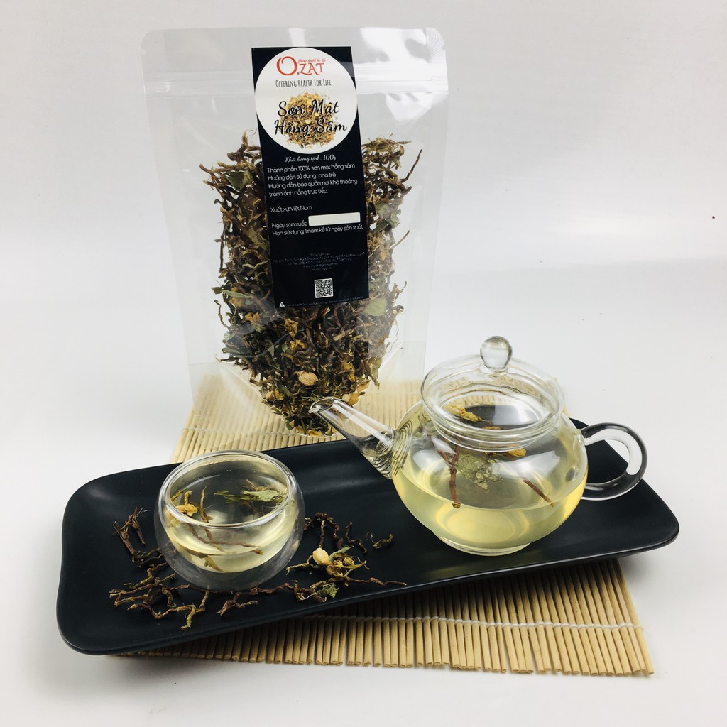 Trà sơn mật hồng sâm  O.ZAT Food  50g-100g - thanh nhiệt giải độc tốt cho người tiểu đường giúp ngủ ngon