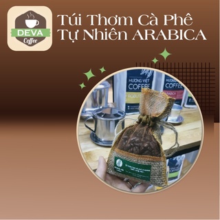 Túi Thơm treo xe ô tô Hương Việt - Hạt Cà Phê Arabica rang nguyên chất giúp khử mùi hôi