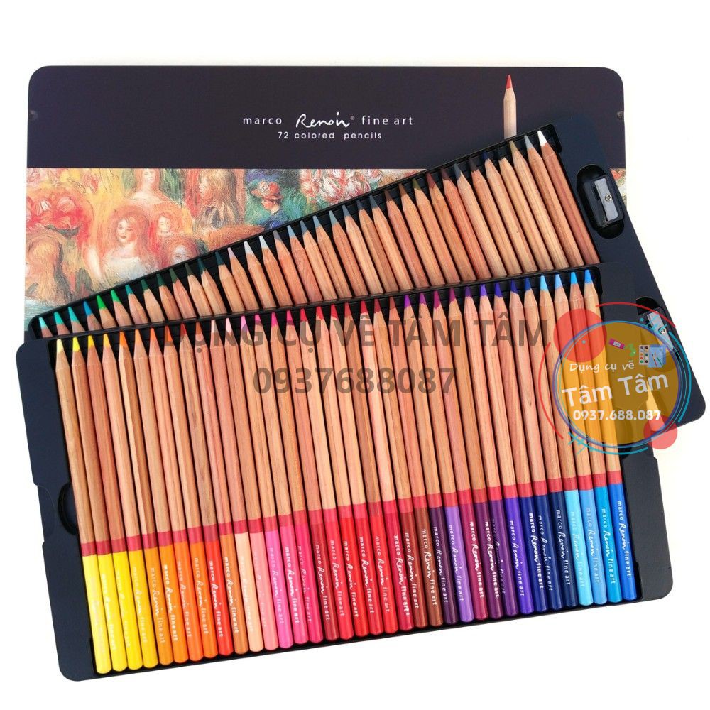 -Chì màu khô Marco Renoir 36/48/72/100/120 màu -