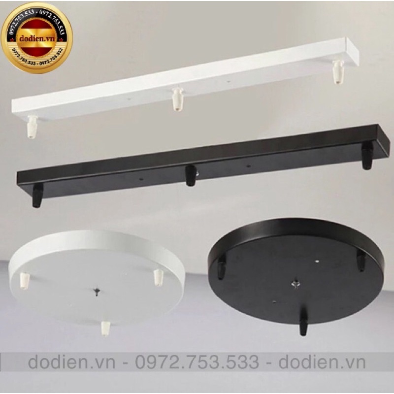 Đế thanh ngang bắt trần ,Đế dài thả 3 đèn trang trí