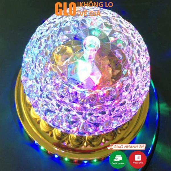 Đèn Led Xoay Tổ Ong 360 Độ Lotus Lantern Kiểu Hoa Sen Để Bàn Thờ GloMart